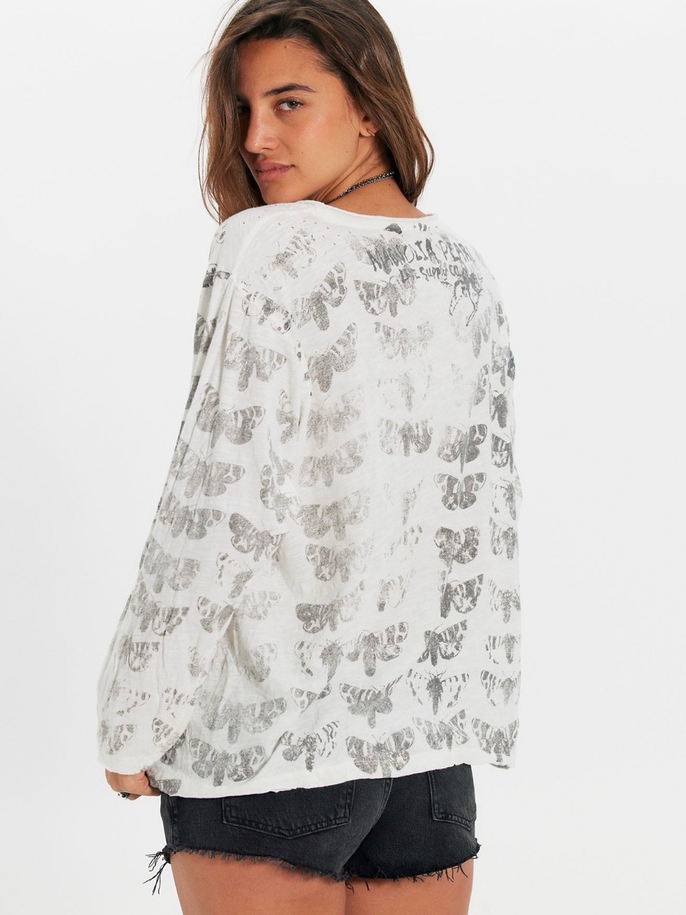 Magnolia Pearl moth long sleeve top - Picture 2 of 5